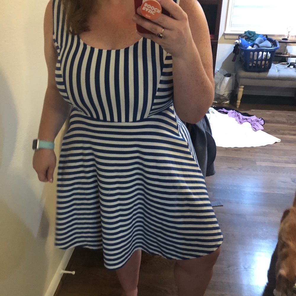 O’Sher Size XL ModCloth nautical striped dress
